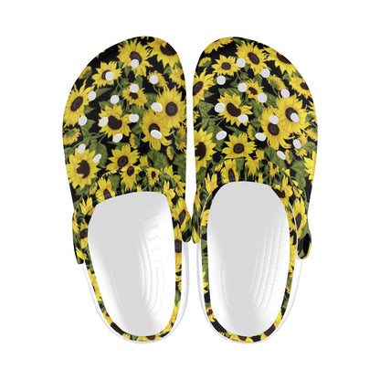Sunflower Fresh Bright Color Print Unisex Clogs Shoes