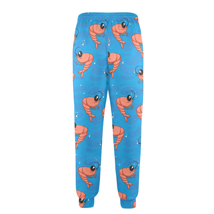 Prawn Cute Pattern Print Design 03 Men's Casual Track Pants