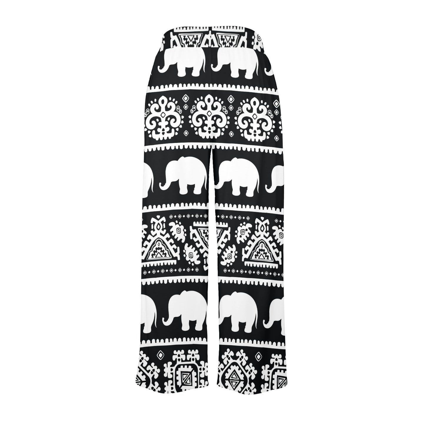 Elephant Pattern Women's Wide Leg Lounge Pants