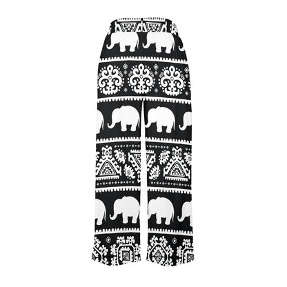 Elephant Pattern Women's Wide Leg Lounge Pants