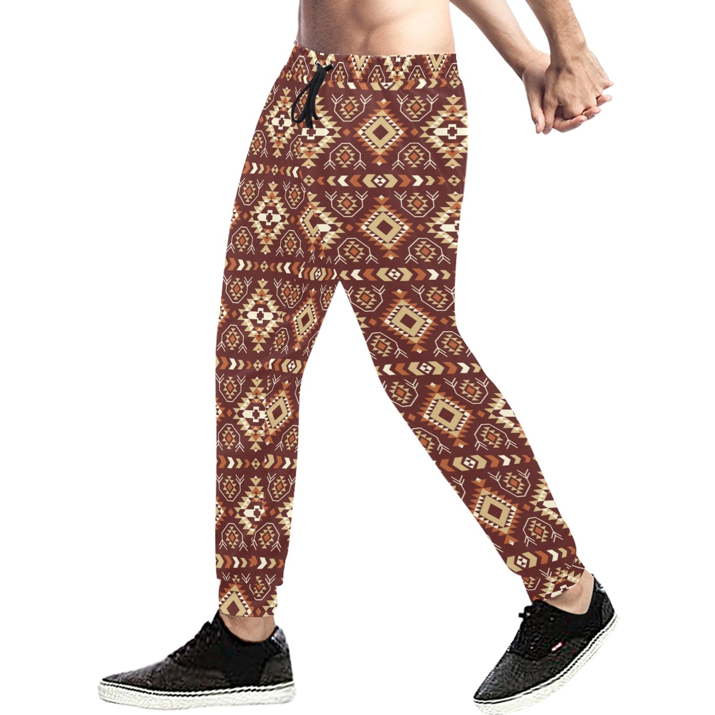 Navajo Native Color Print Pattern Men's Sweatpants