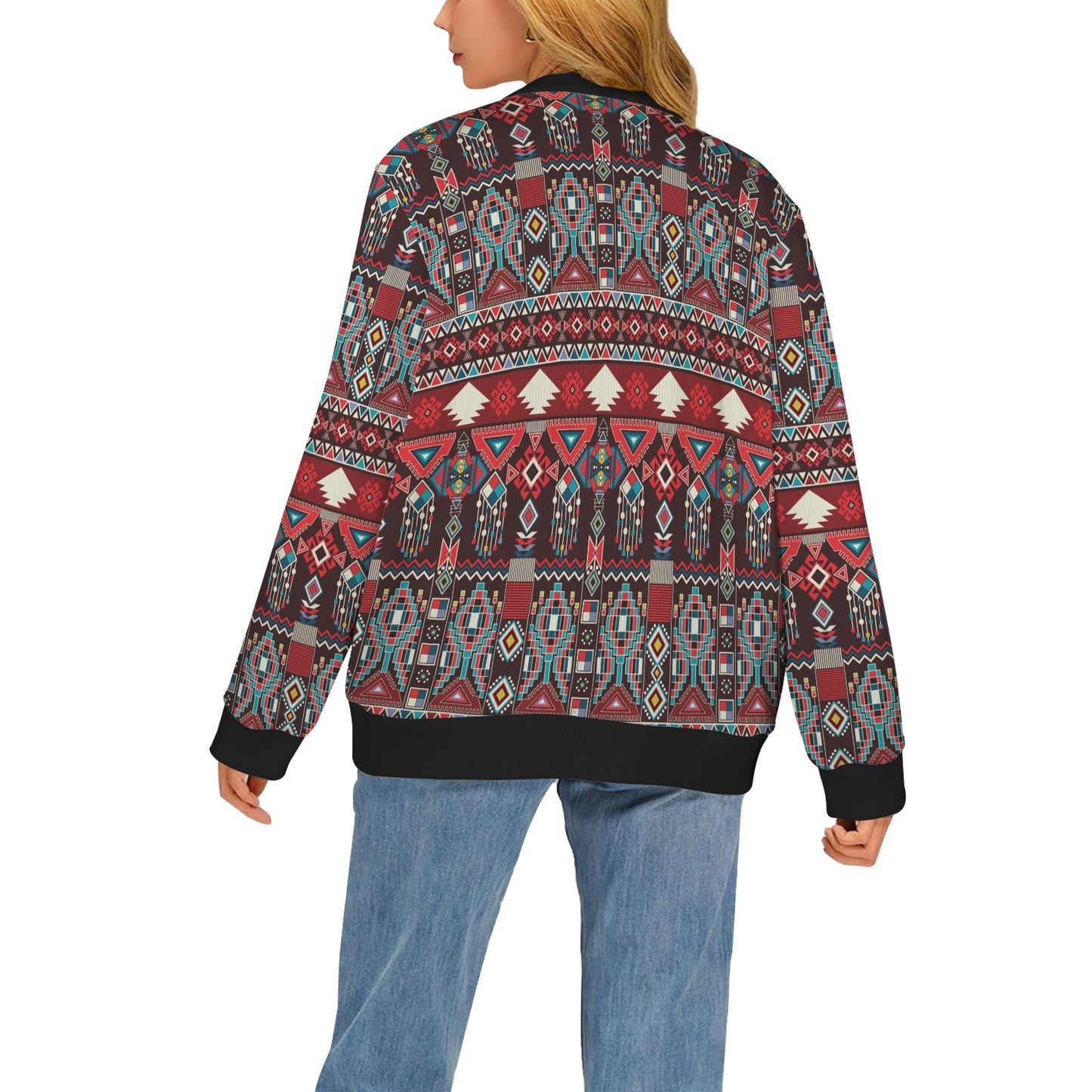 Tribal Aztec Indians native american Women's Cardigan