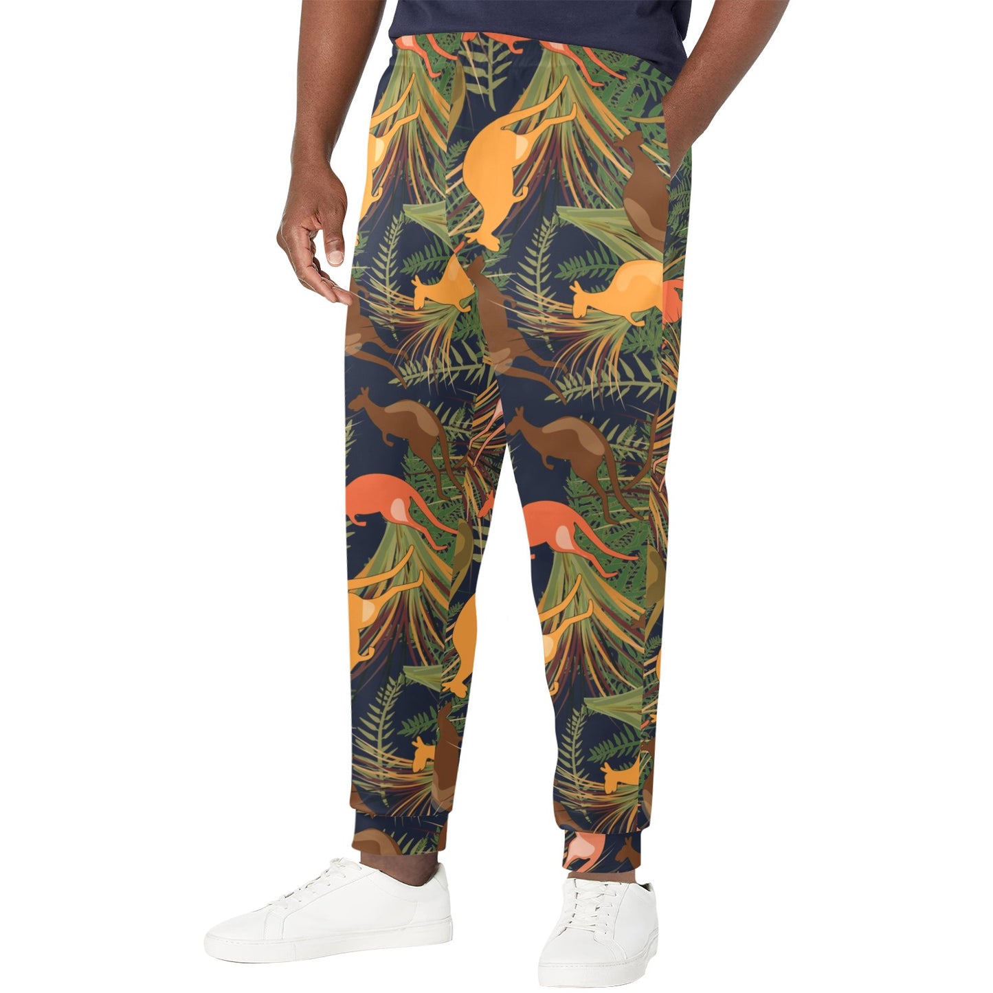 Kangaroos Pattern Print Design 07 Men's Casual Track Pants