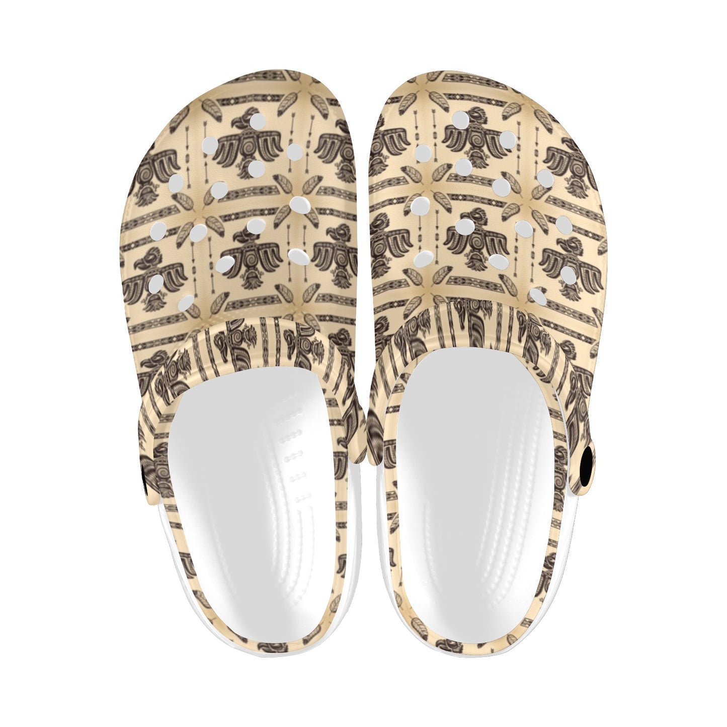 Native American Themed Design Print Unisex Clogs Shoes