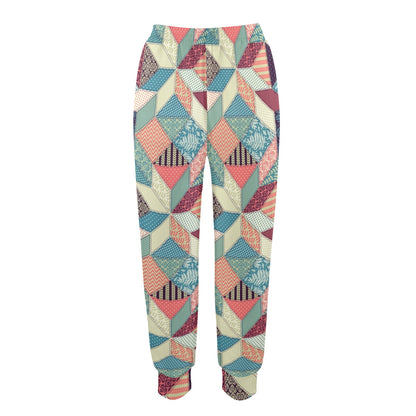 Patchwork Pattern Print Design 02 Women's Casual Track Pants