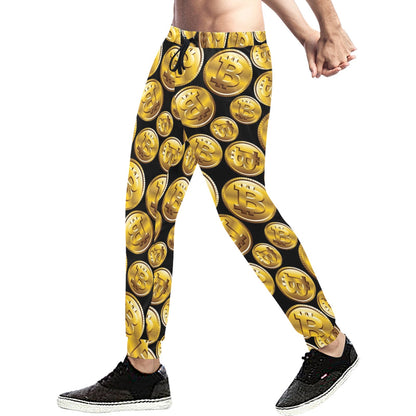 Bitcoin Pattern Print Design DO05 Men's Sweatpants