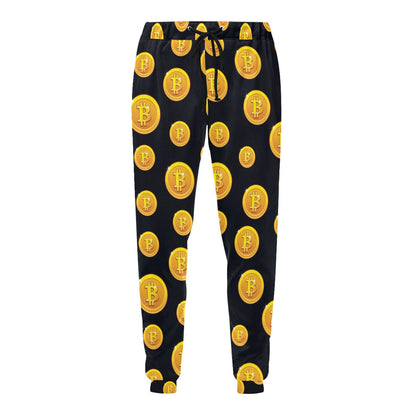Bitcoin Pattern Print Design DO04 Men's Sweatpants