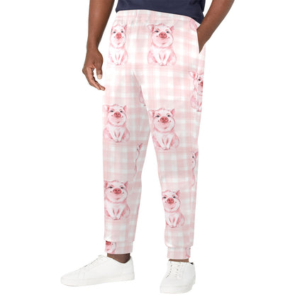 Pig Baby Pattern Print Design 01 Men's Casual Track Pants