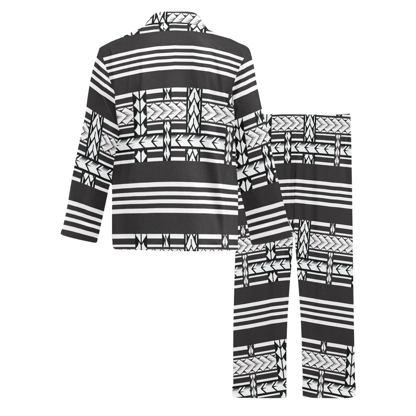 Samoan Tattoo Print Design LKS304 Men's Long Pajama Set
