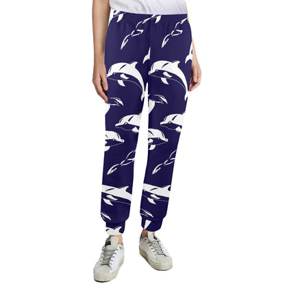 dolphin Design Print Pattern JJ0131 Women's Casual Track Pants