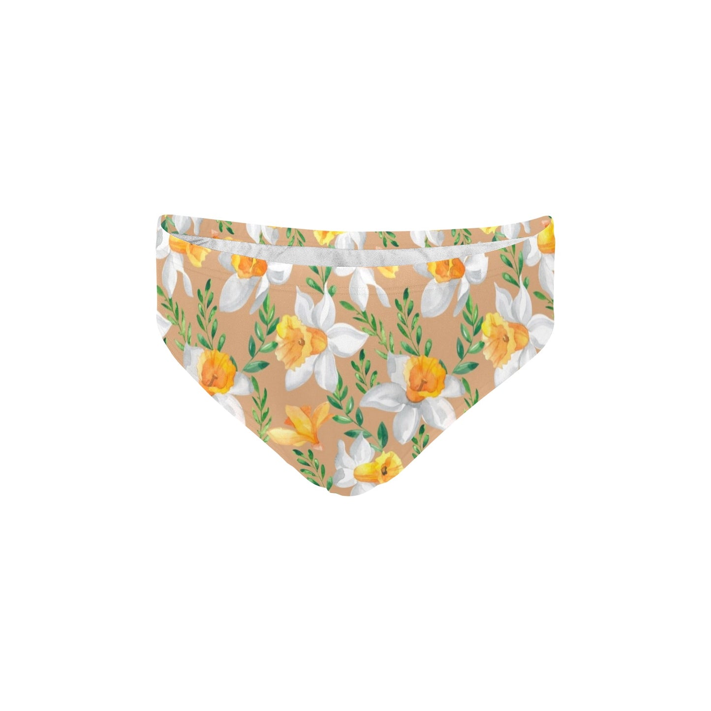 Daffodils Pattern Print Design DF04 Men's Swimming Briefs