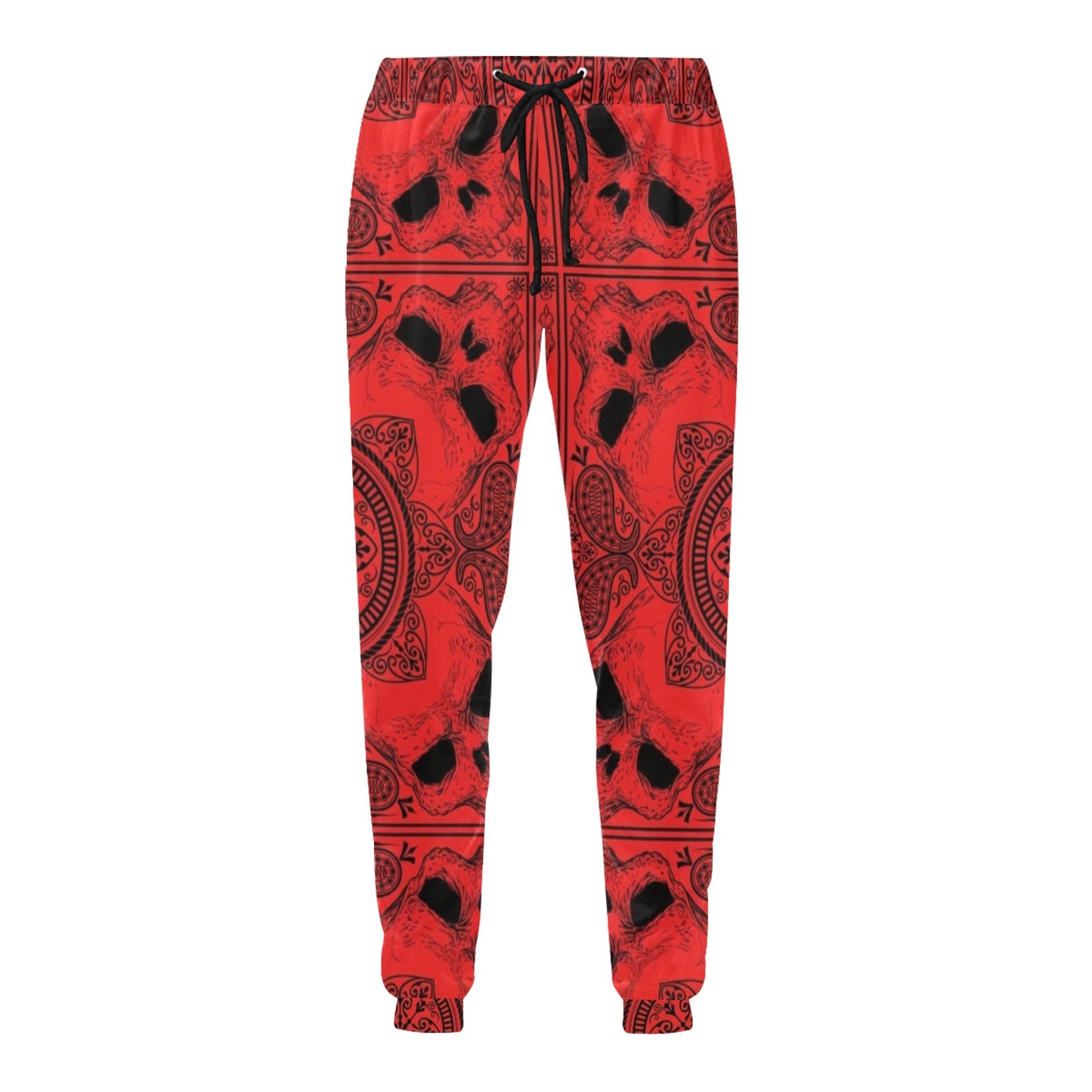 Bandana Red Print Design LKS304 Men's Sweatpants
