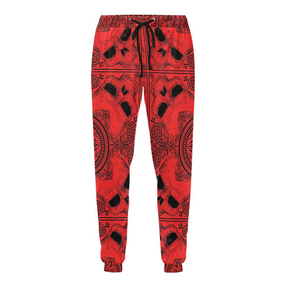 Bandana Red Print Design LKS304 Men's Sweatpants