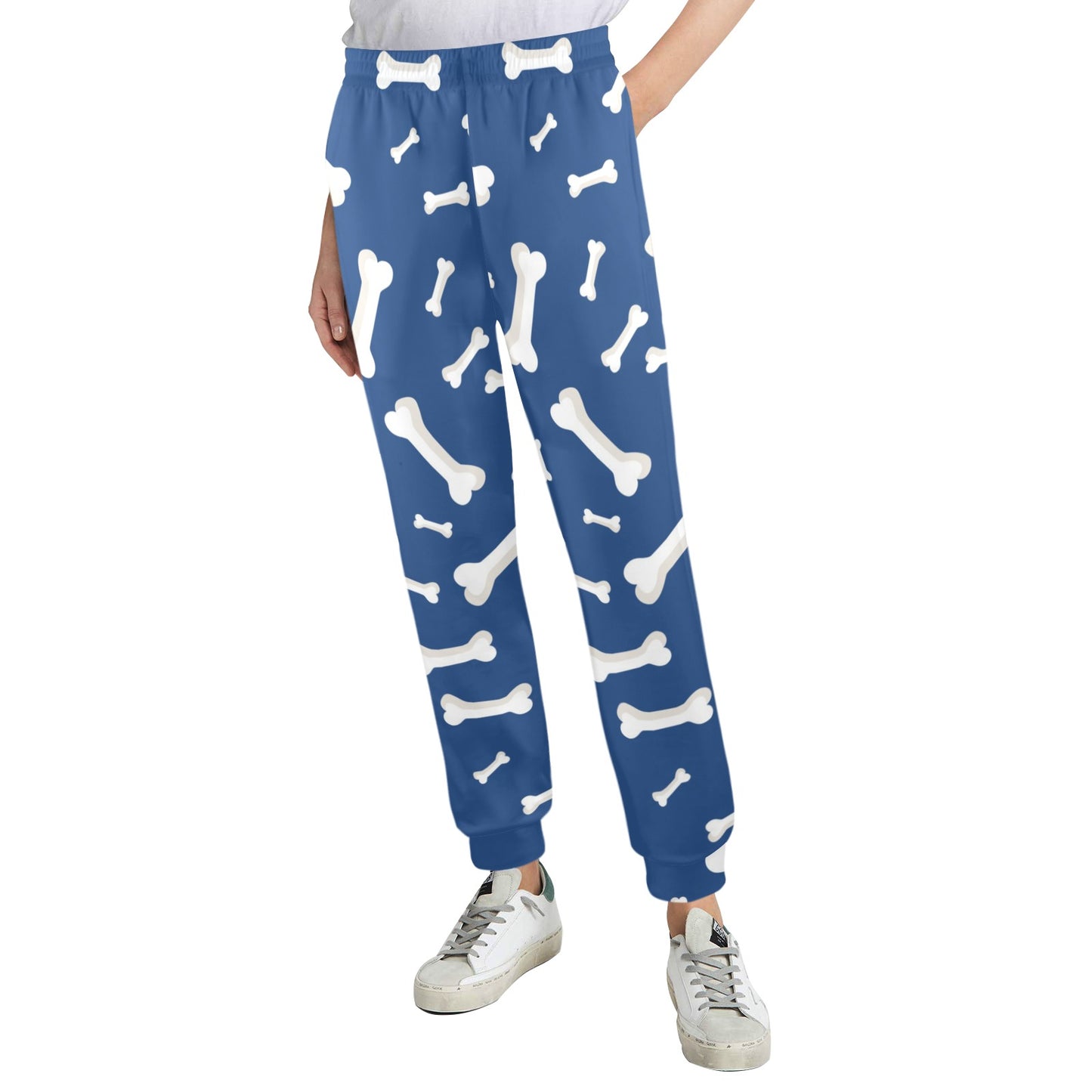 Dog Bone Pattern Print Design 03 Women's Casual Track Pants