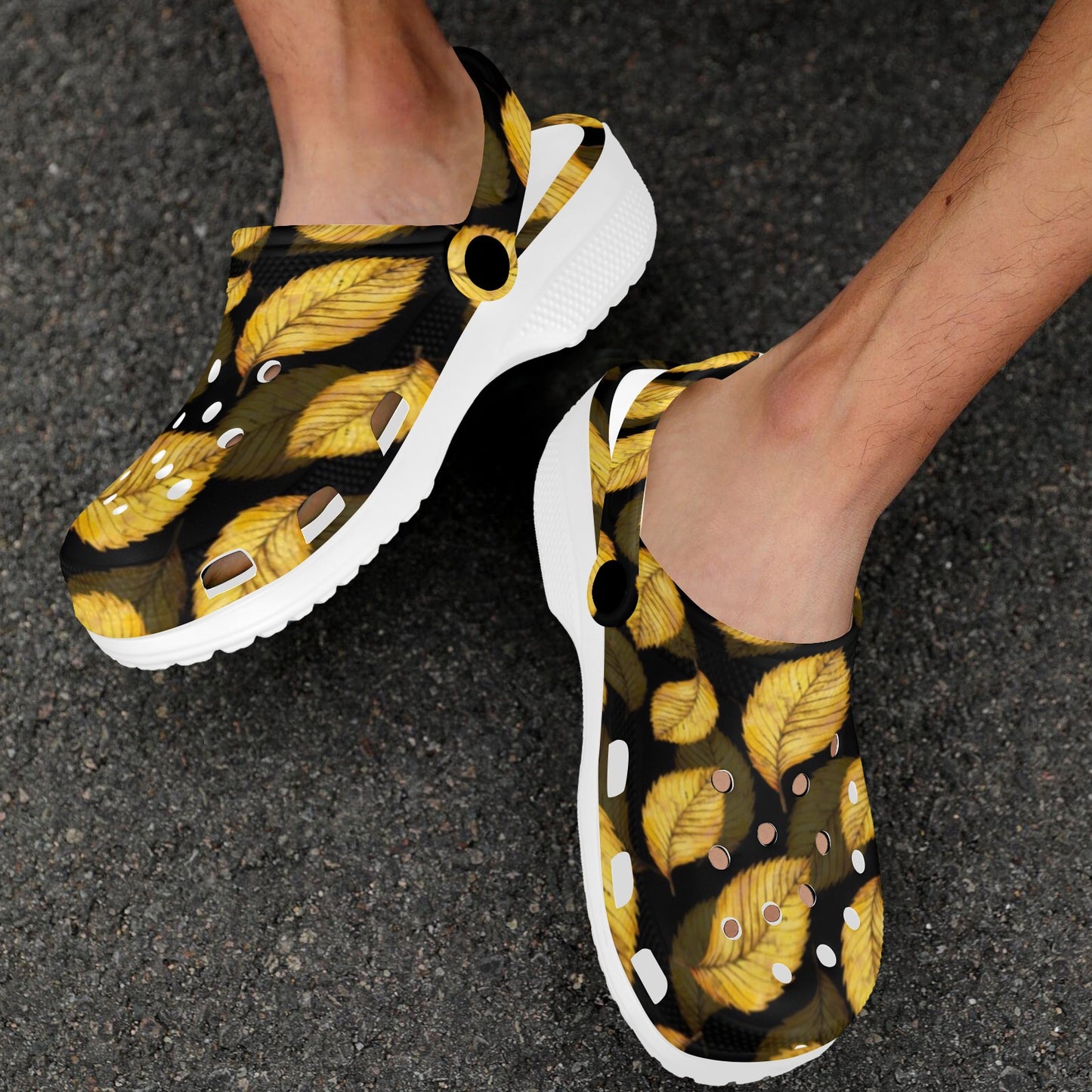 Elm Leave Summer Print Pattern Unisex Clogs Shoes
