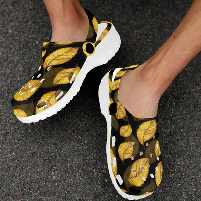 Elm Leave Summer Print Pattern Unisex Clogs Shoes