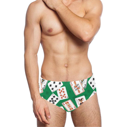 Poker Cards Pattern Print Design A03 Men's Swimming Briefs