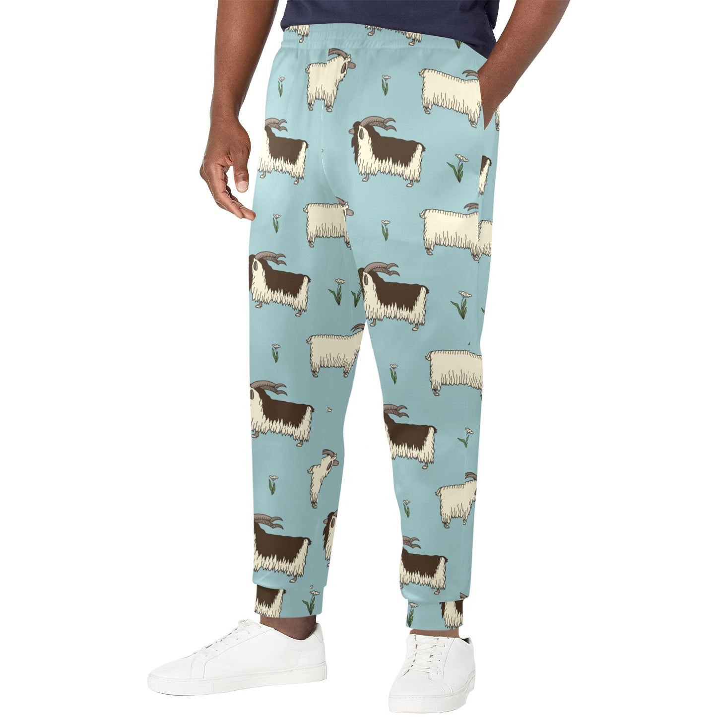 Goat Pattern Print Design 02 Men's Casual Track Pants