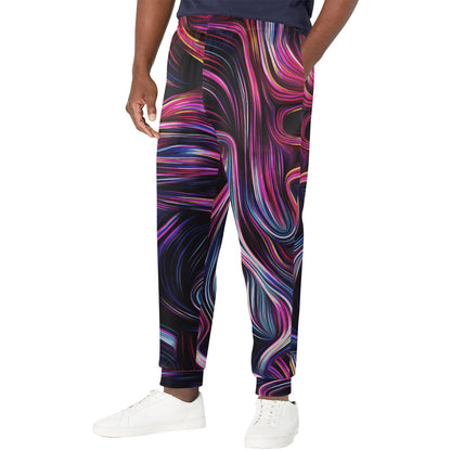 Liquid Pattern Print Design 01 Men's Casual Track Pants