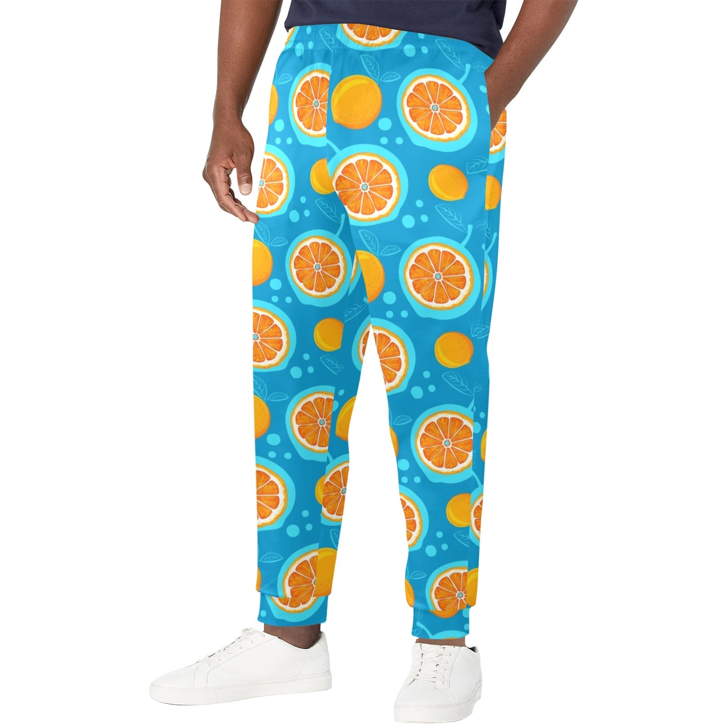 Grapefruit Pattern Print Design GF03 Men's Casual Track Pants
