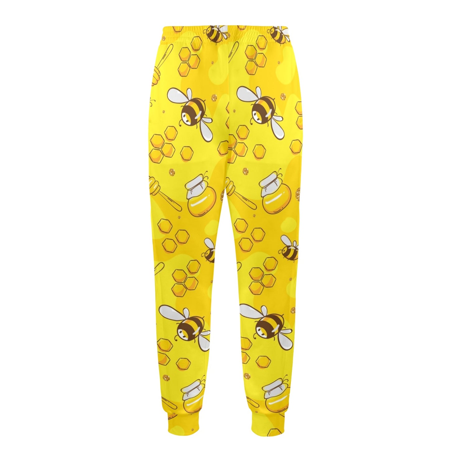 Bee Pattern Print Design BEE01 Men's Casual Track Pants