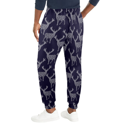 elk Design Print Pattern JJ0196 Men's Casual Track Pants