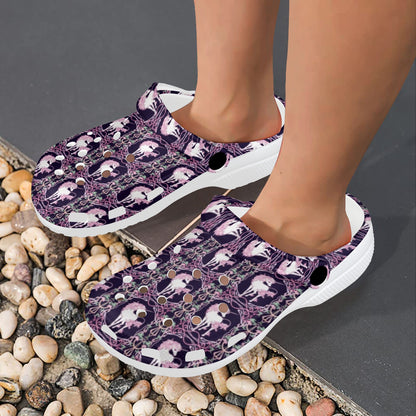 Unicorn Fantastic Flower Unisex Clogs Shoes