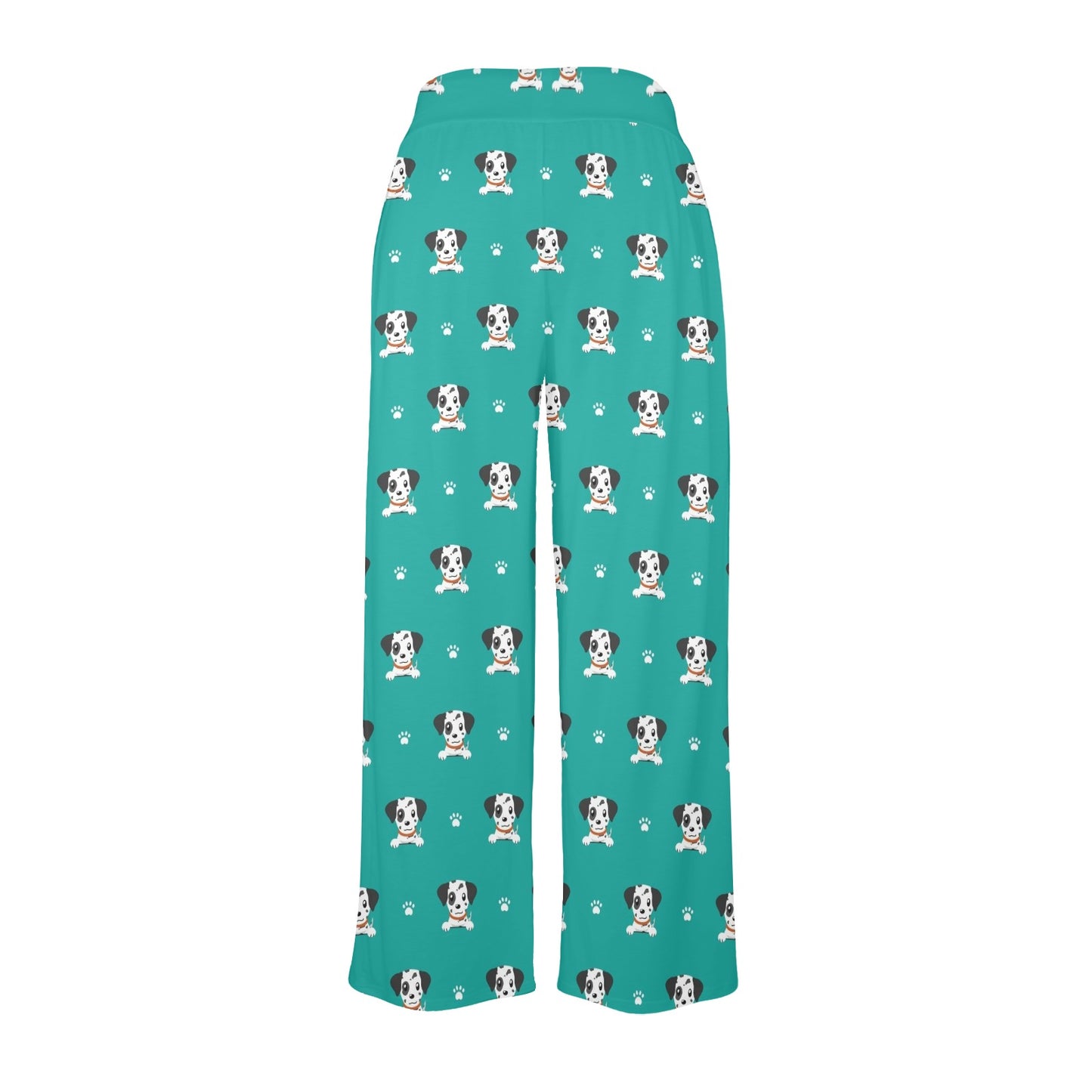 Dalmatians Design Print Pattern JJ053 Women's Wide Leg Lounge Pants