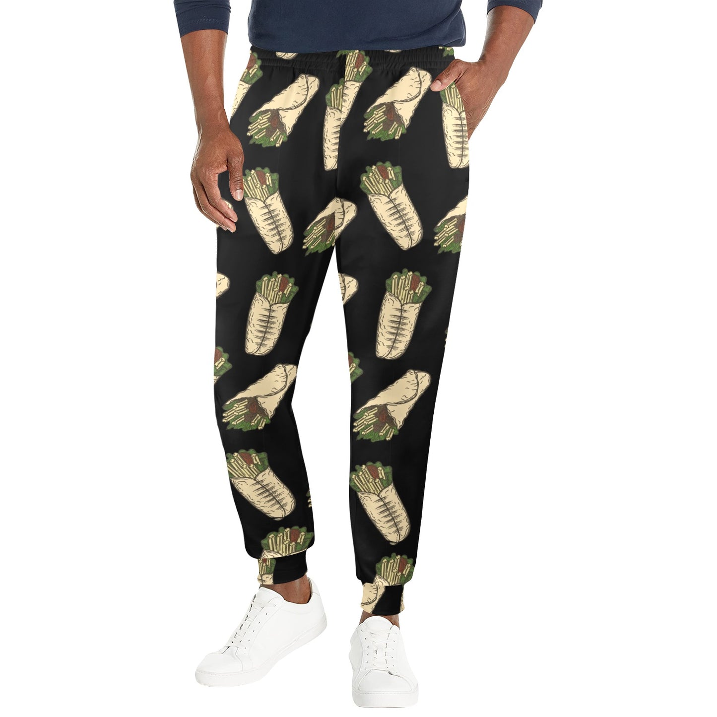 burrito Design Print Pattern JJ022 Men's Casual Track Pants