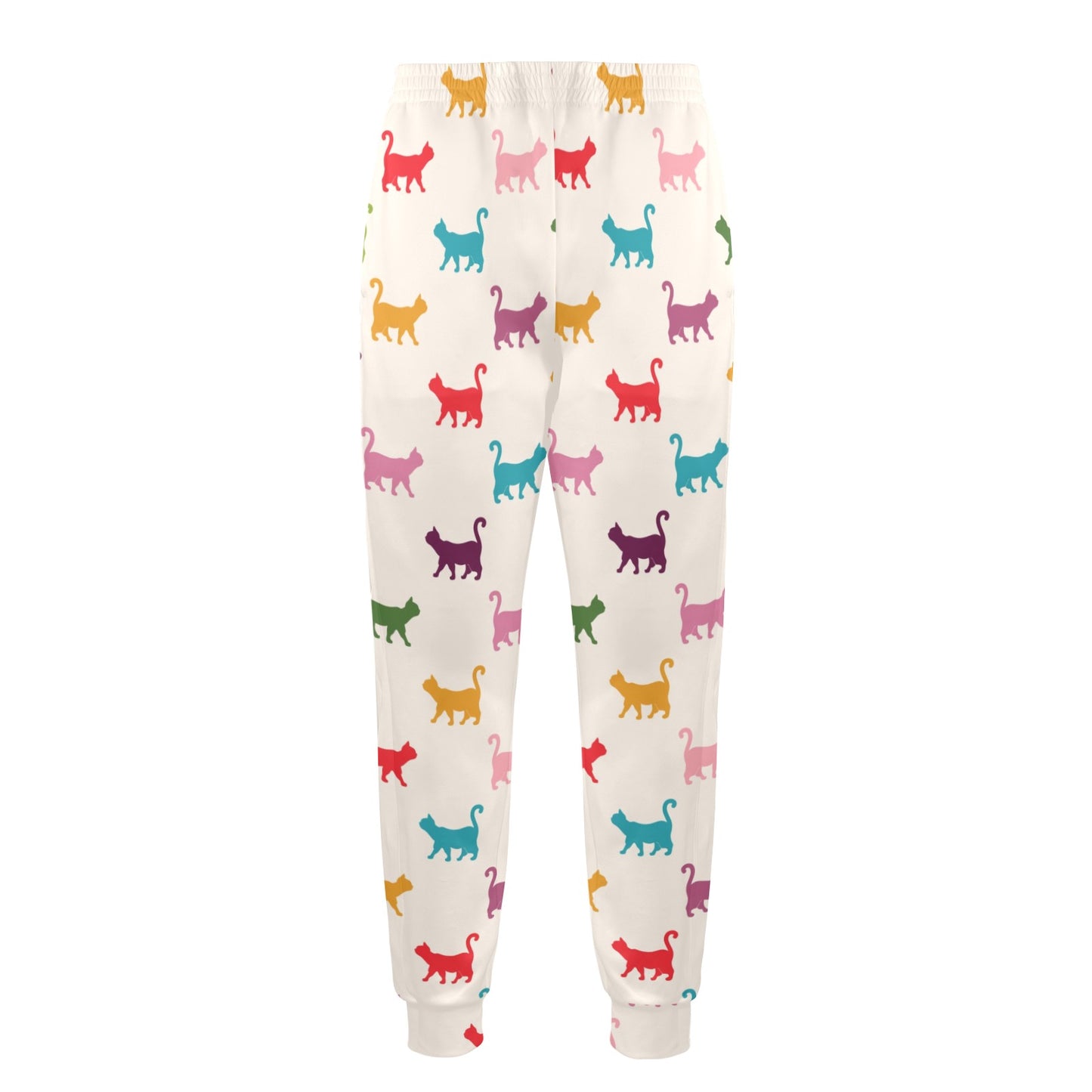 Kitten Design Print Pattern JJ0357 Men's Casual Track Pants