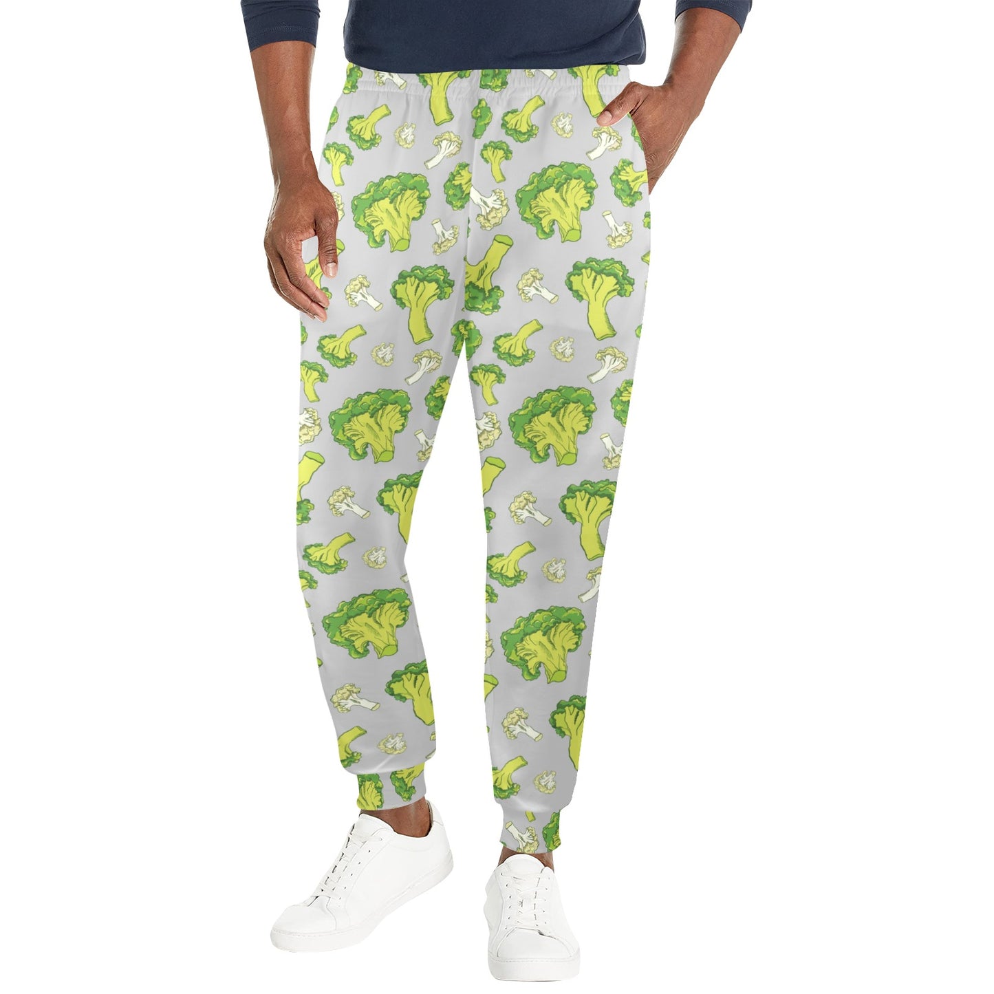 Broccoli Pattern Print Design 03 Men's Casual Track Pants