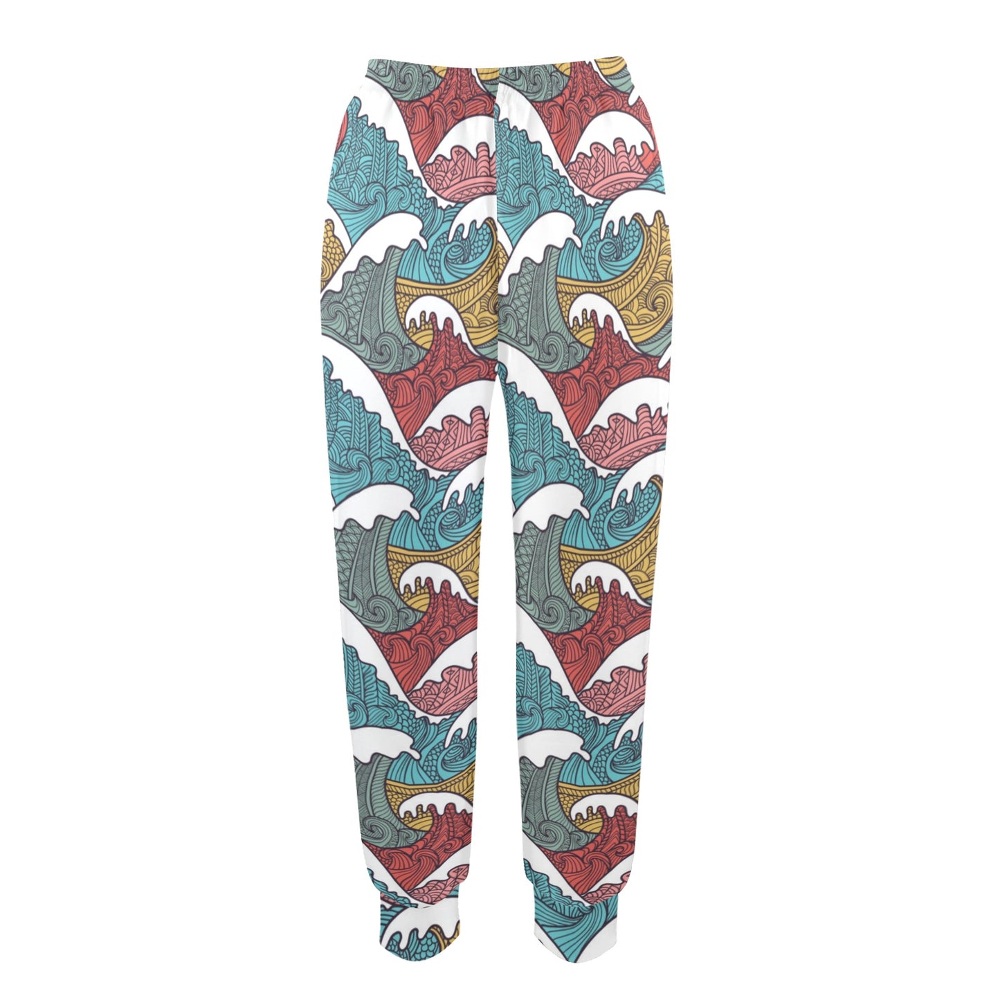 Tribal Wave Pattern Print Women's Casual Track Pants