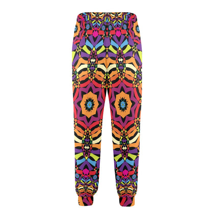 Kaleidoscope Pattern Print Design 01 Men's Casual Track Pants