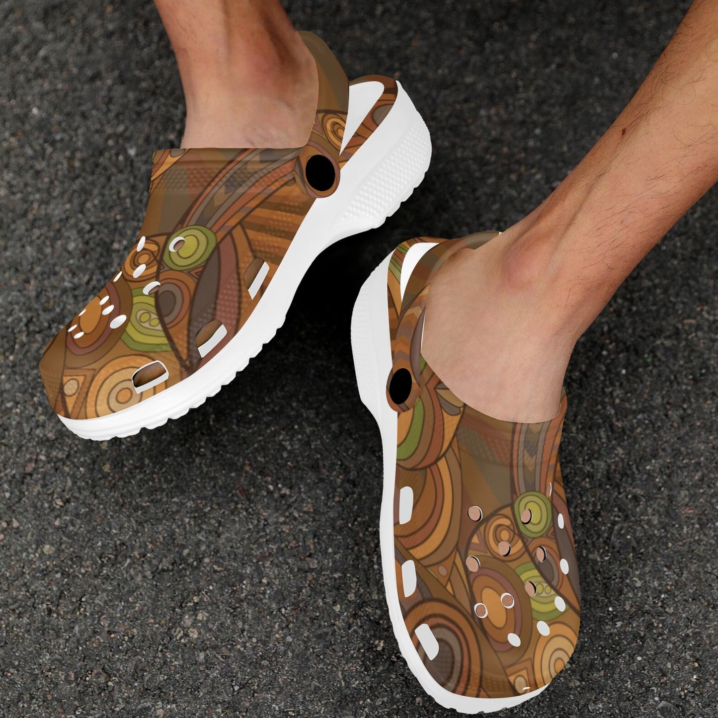 Maori Ornament Design Print Unisex Clogs Shoes