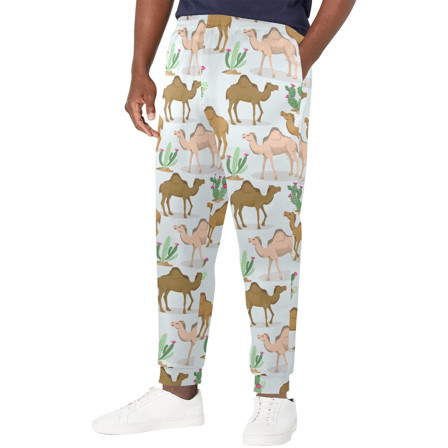 Camel cactus Design Print Pattern JJ027 Men's Casual Track Pants