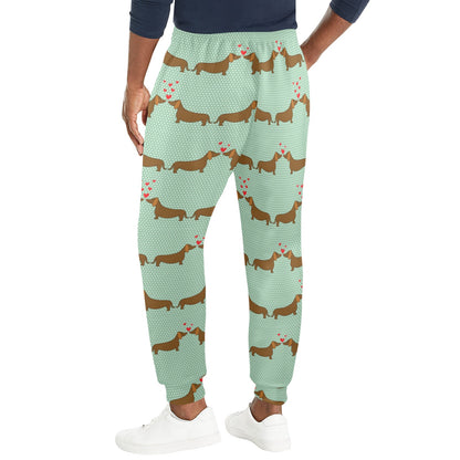 Dachshund Pattern Print Design 02 Men's Casual Track Pants