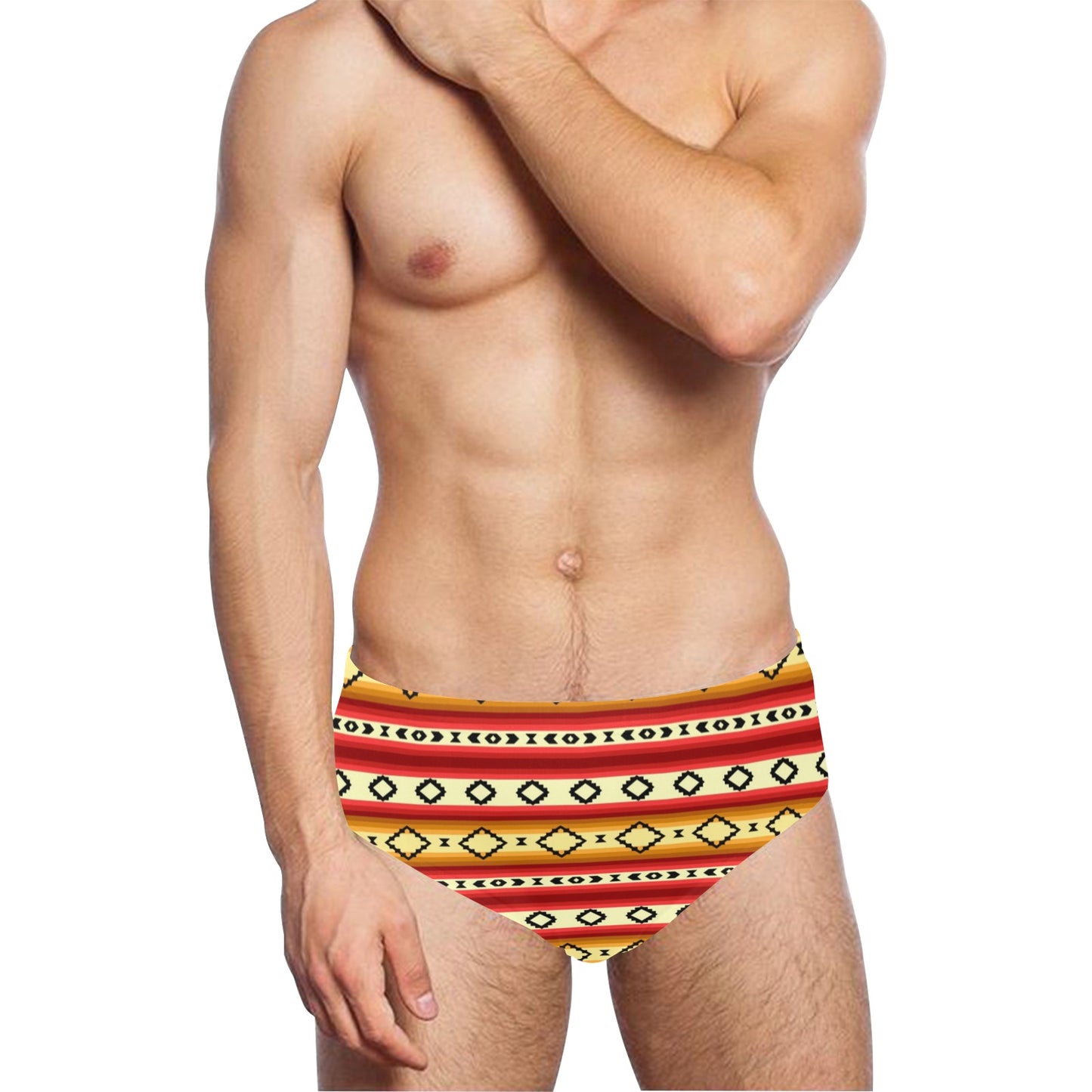 Serape Themed Men's Swimming Briefs