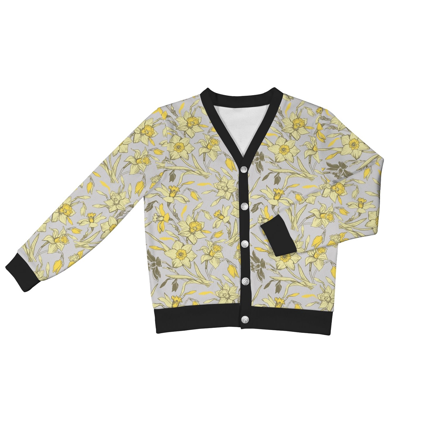 Daffodils Pattern Print Design DF05 Women's Cardigan