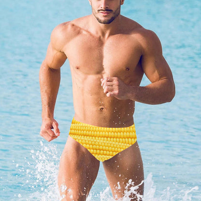 Agricultural Corn cob Pattern Men's Swimming Briefs
