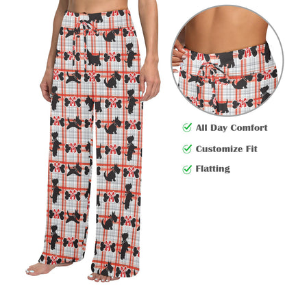 Scottish Terriers Print Design LKS3014 Women's Wide Leg Lounge Pants