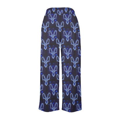 Goat Print Design LKS401 Women's Wide Leg Lounge Pants