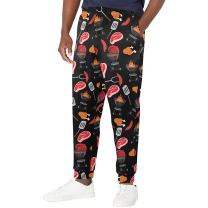 Barbecue Pattern Print Design 04 Men's Casual Track Pants