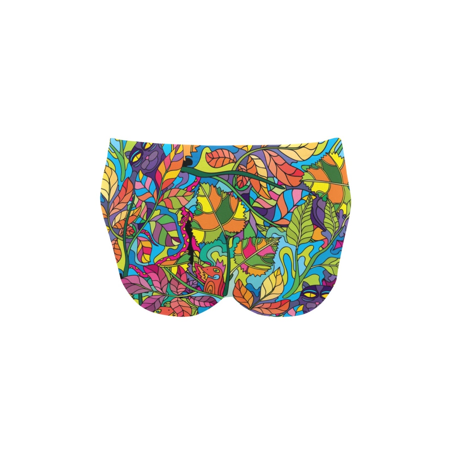 Psychedelic Trippy Flower Print Men's Swimming Briefs