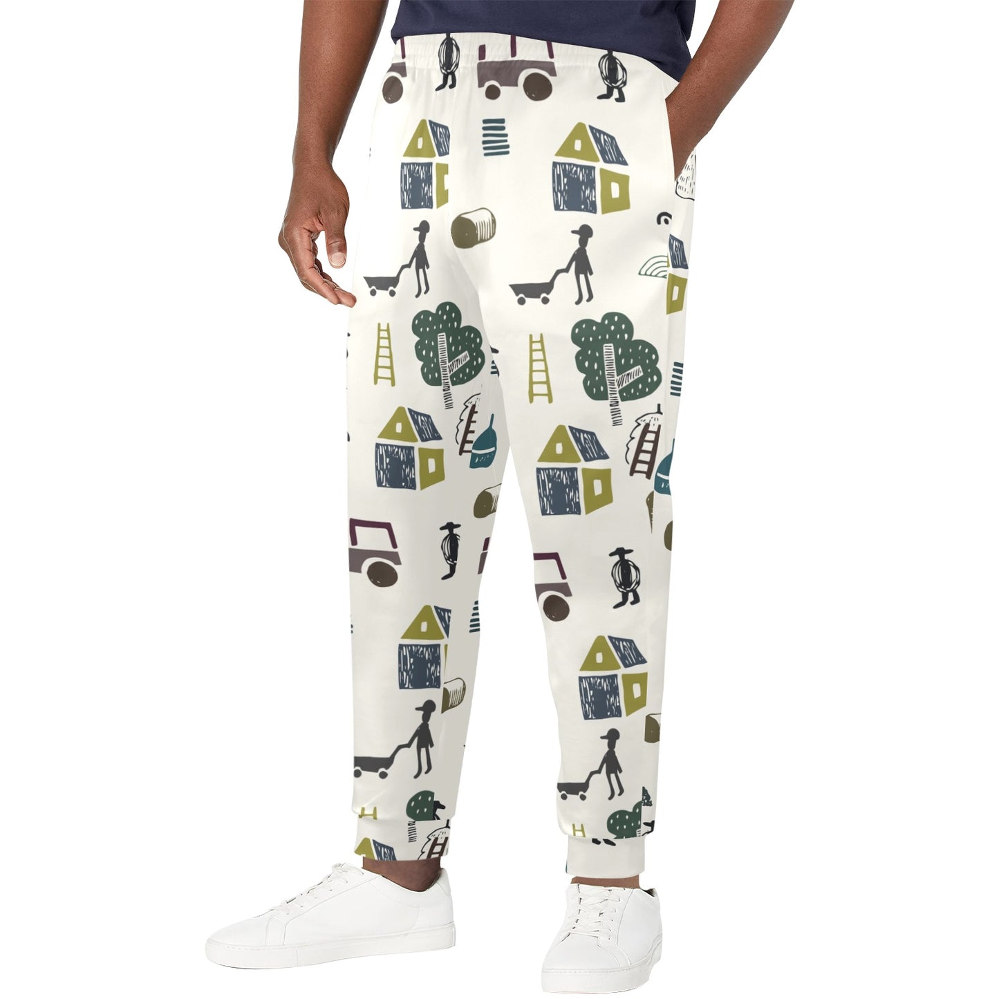 Agricultural Farm Print Design 01 Men's Casual Track Pants