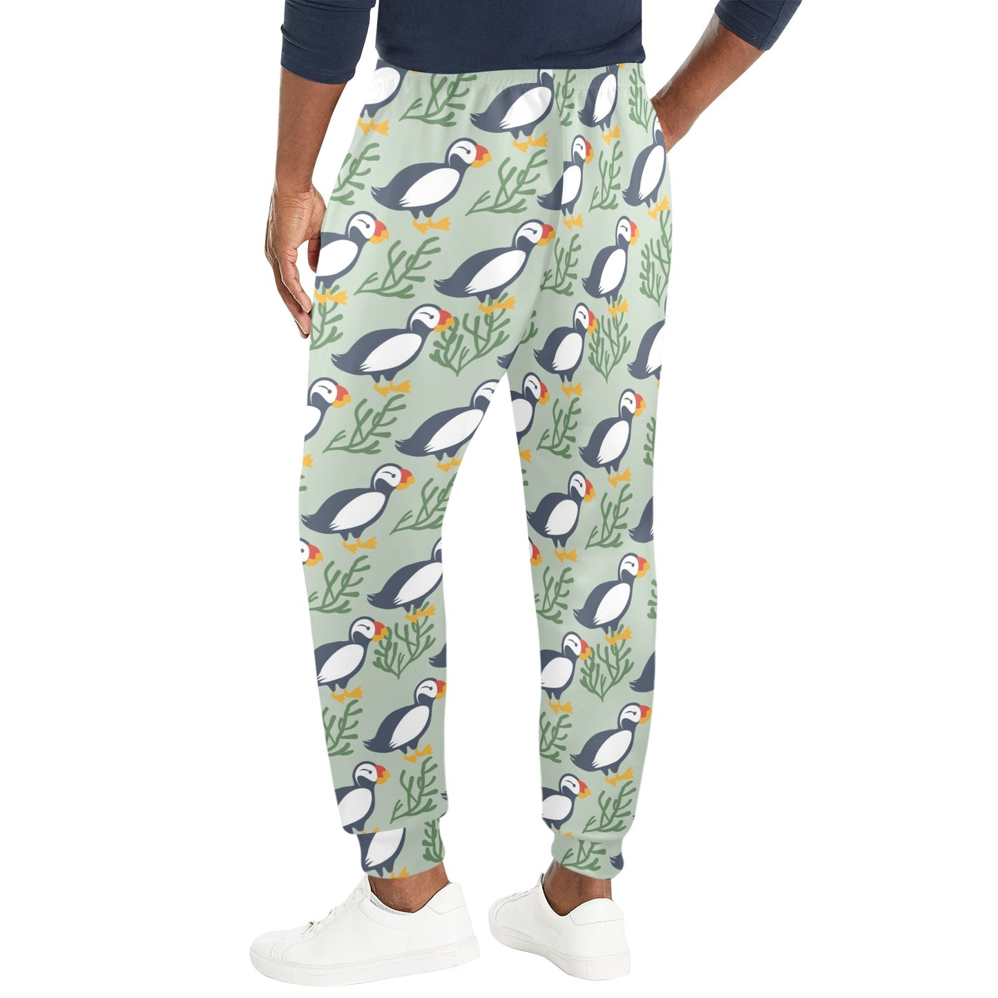 Puffin Pattern Print Design A04 Men's Casual Track Pants