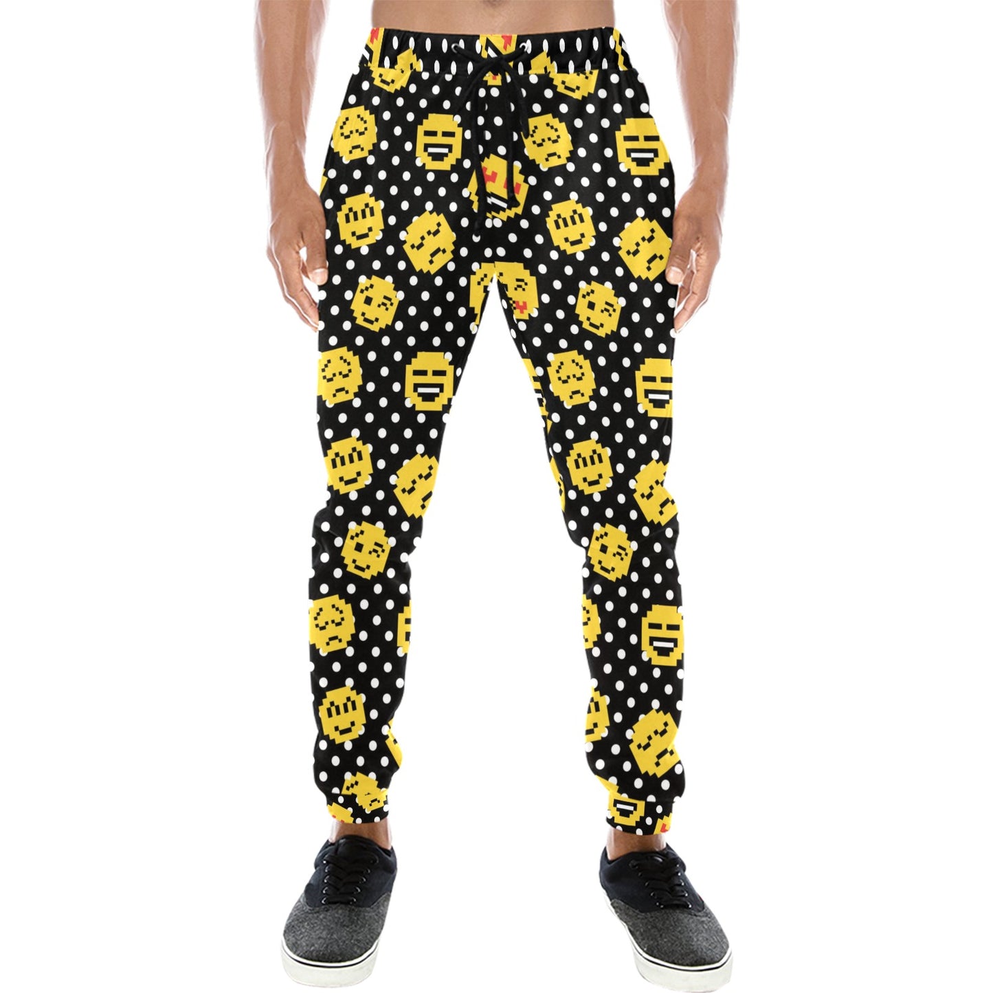 emoji pixel Design Print Pattern JJ0122 Men's Sweatpants