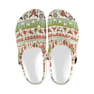 American indian Ethnic Pattern Unisex Clogs Shoes