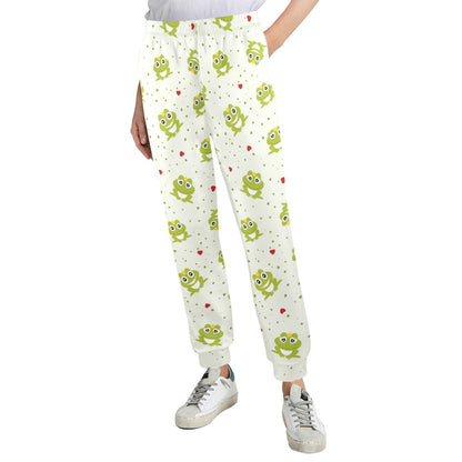 frog Design Print Pattern JJ0229 Women's Casual Track Pants