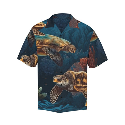 Sea turtle Underwater Themed Men's Hawaiian Shirt
