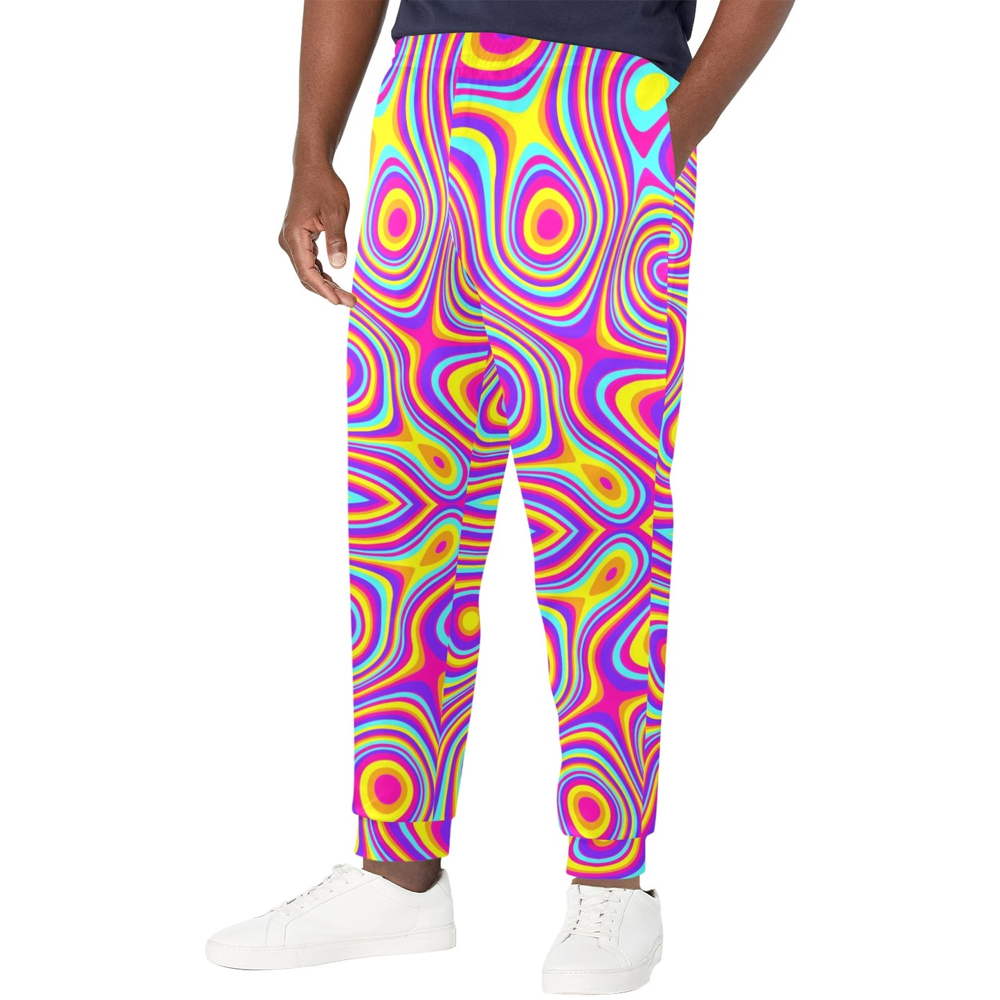 Liquid Pattern Print Design 06 Men's Casual Track Pants